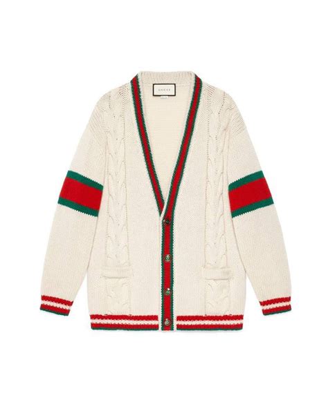 gucci knitwear men's|Gucci embroidered oversized cardigan.